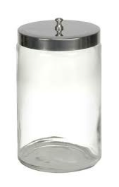 Glass jar with  lid