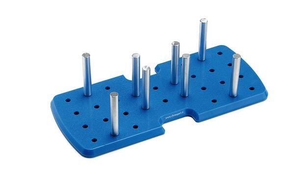 [116-368] Panneau de base rectangulaire avec 8 cylindres métalliques