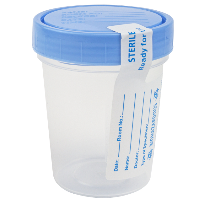 Sterile sample containers, 4 oz. - box of 100