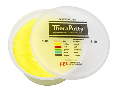 [100-664] Pâte à modeler Theraputty (Jaune [x-faible], 0.45 Kg (1.00 lbs))