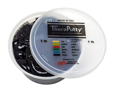 [100-672] Theraputty exercise putty (Black [x-heavy], 0.45 Kg (1.00 lbs))