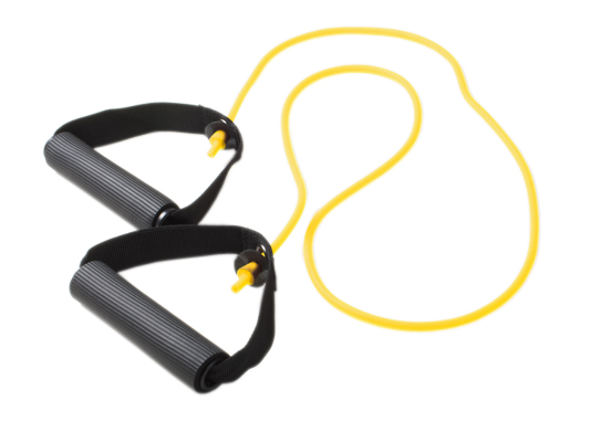 [115-685] Exercise tube with handles (Yellow, 121.92 cm (48.00"))