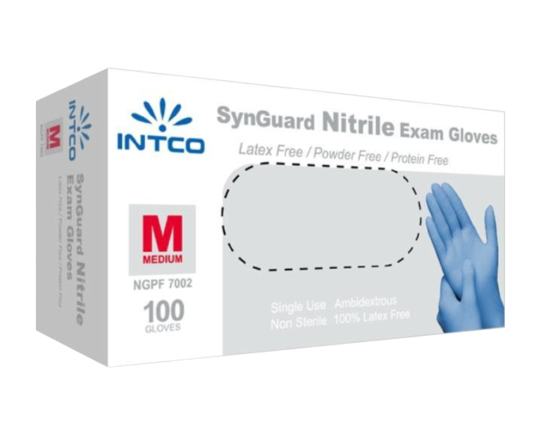 [119-198-L] Intco nitrile powder-free examination gloves - Reg.: 8,95$ (Large)