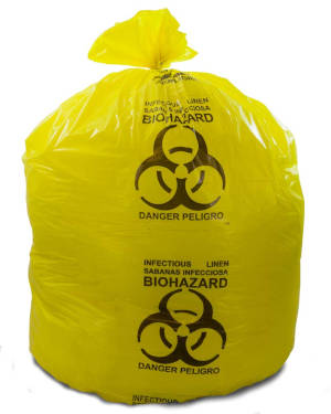 [119-101] Sac pour déchets à risque biologique (infectieux) biohazard - Rég.: 0,85$