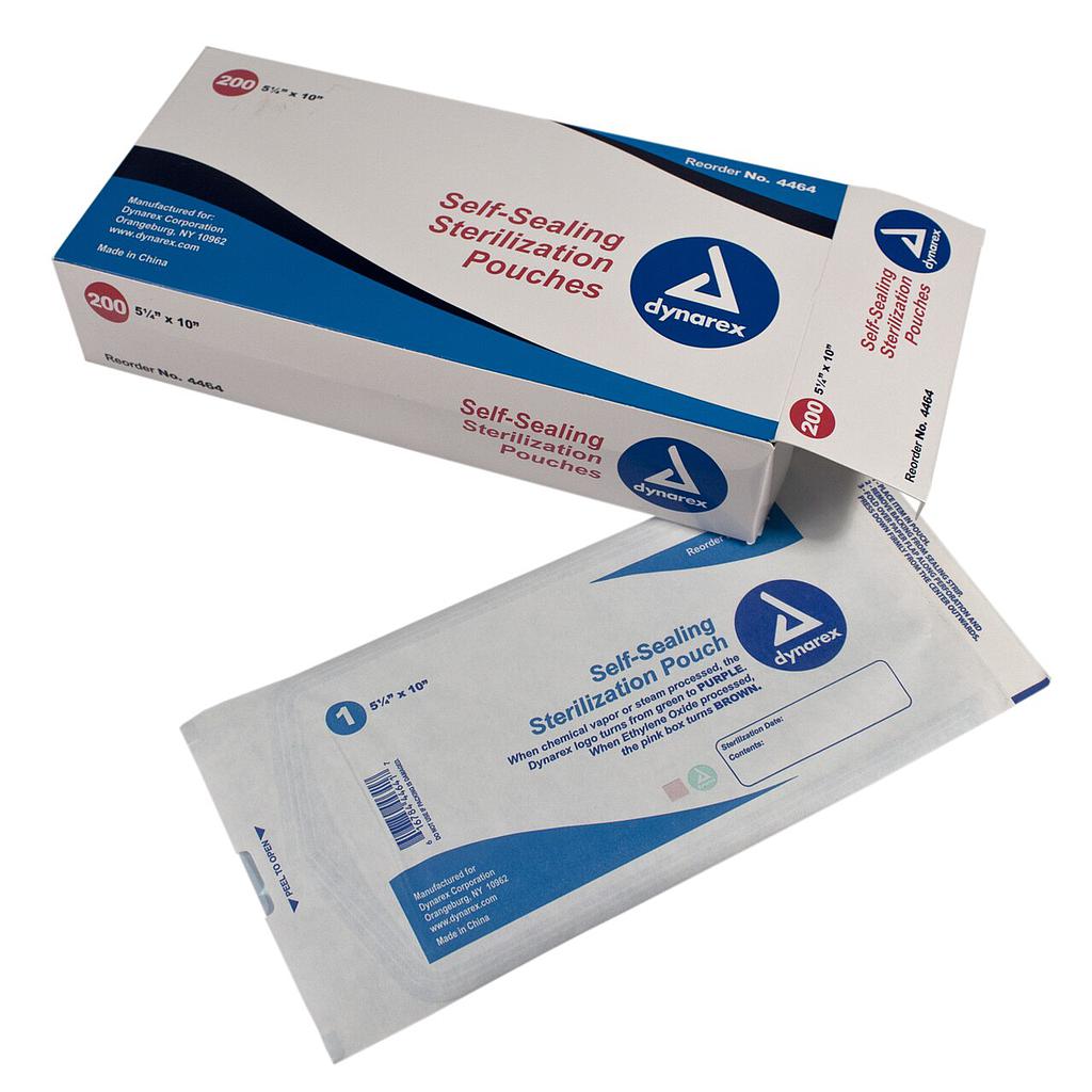 Self-sealing strerilization pouches [5.25" x 10.00"]