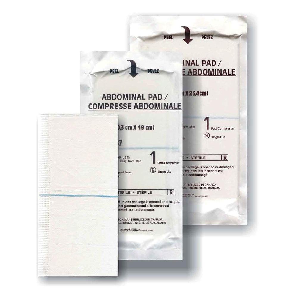 Abdominal pads (dressings) - 20 cm (8") x 25 cm (10")