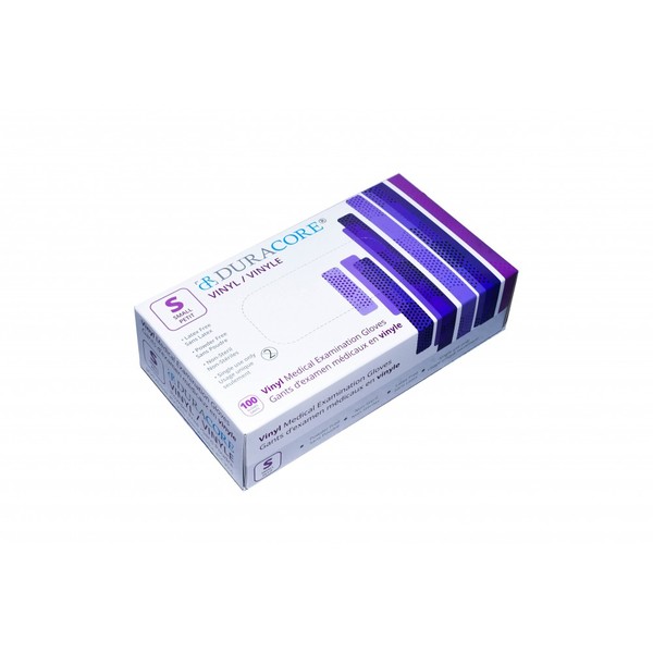 [119-103] Duracore vinyl medical examination gloves (Small)