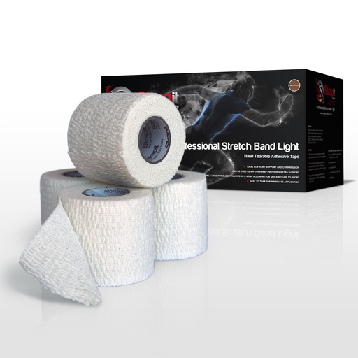 [120-891] Strapit professionnel Stretch Band Light - 5 cm (2”) - déchirable - Blanc