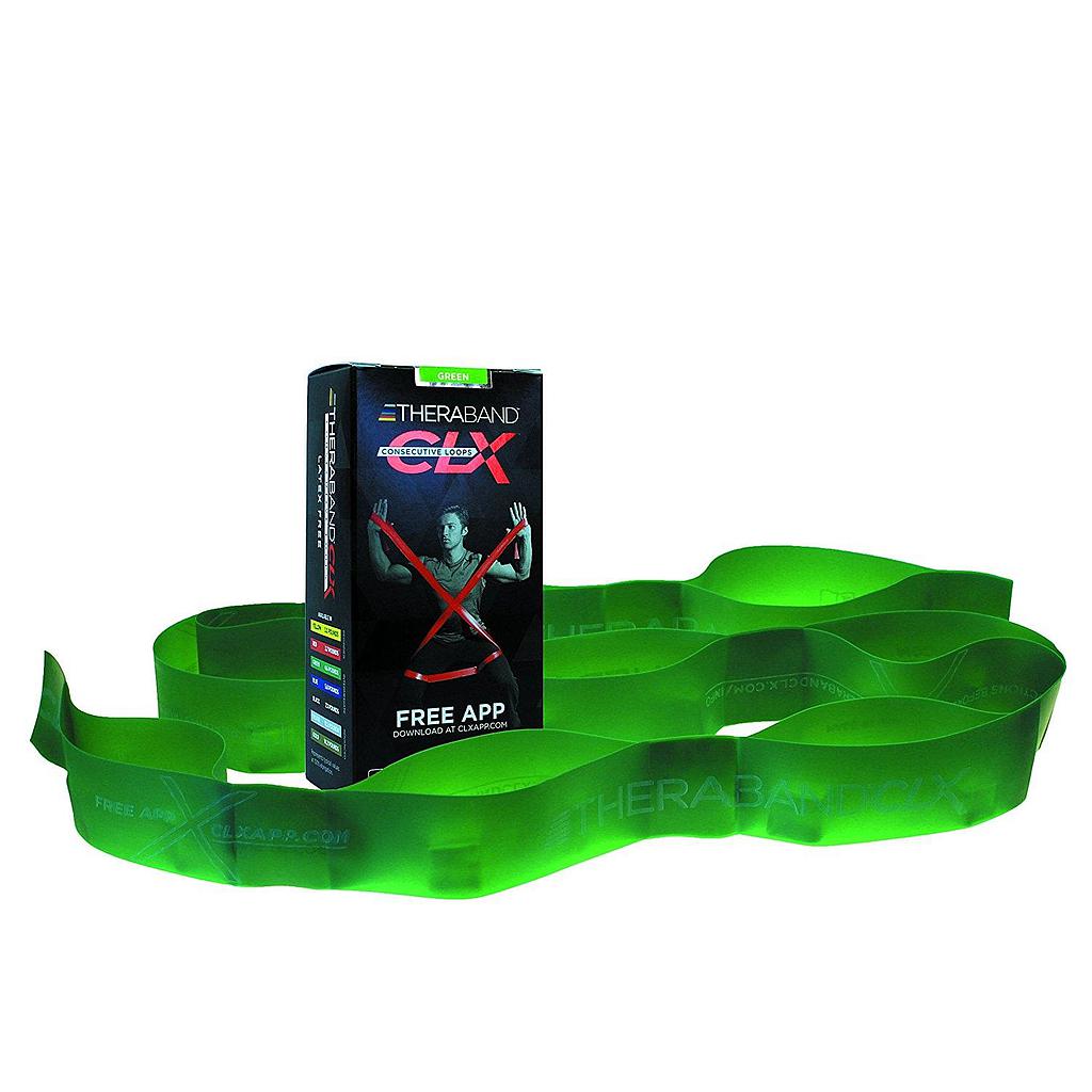 [115-633] CLX Exercise band with 9 loops - Green - Reg.: 20,95$